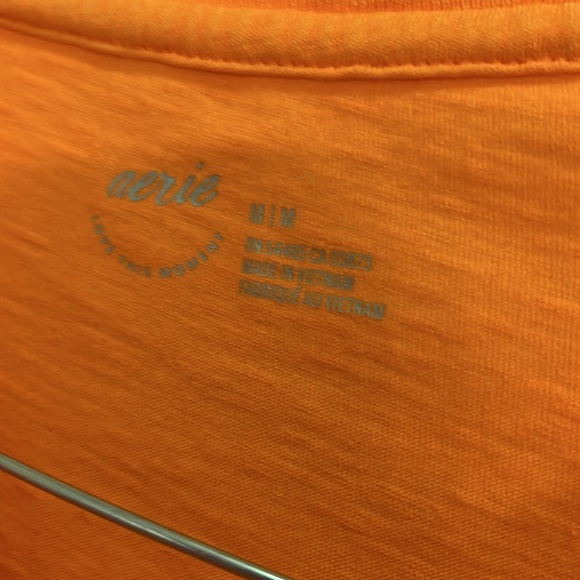 Aerie M Orange crop T-Shirt - Summer Is My Favorite - Picture 3 of 4